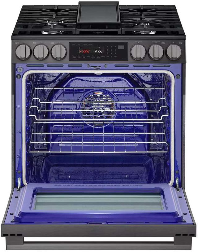 LG 30" Black Stainless Steel Smart Wi-Fi Enabled ProBake Convection® InstaView® Slide-In Gas Range-1