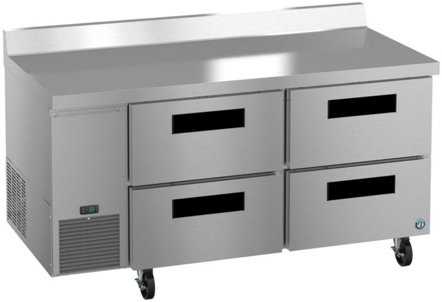 Hoshizaki Steelheart® 67" 19.97 Cu. Ft. Stainless Steel Two Section Worktop Side Mount Refrigerator with Stainless Drawers-2