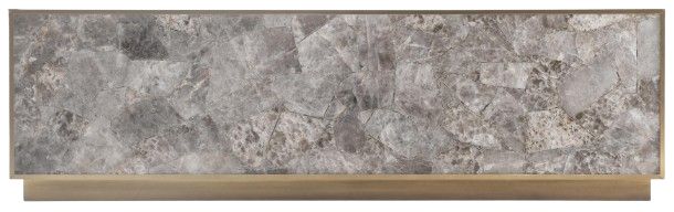 Bernhardt Tildon Bernhardt Interiors Gray Cocktail Table with Aged Brass Base-3