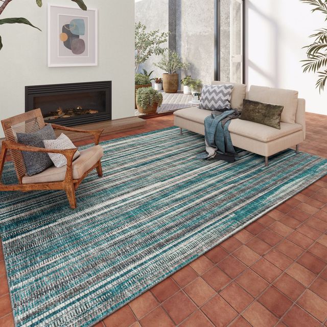 Dalyn™ Rug Company Amador AA1 Teal 5'x8' Area Rug-4