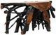 Classic Home Cypress Brown Console Table with Black Base-2