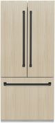 ZLINE Autograph Edition 36" 19.6 Cu. Ft. Panel Ready Built In Counter Depth French Door Refrigerator with Matte Black Accents-0