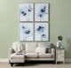 Crestview Collection Sultry Florals 4-Piece Blue Wall Art Set-1