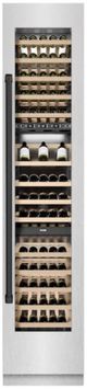 ZLINE Autograph Edition 18 in. 9 Cu. Ft. Triple Zone 68 Bottle Right Hinge Column Wine Cooler in Satin Stainless Steel with Matte Black Accents-2