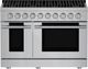 Hauslane HausPro 48" Stainless Steel Pro-Style Gas Range with Stainless Steel Knobs-0