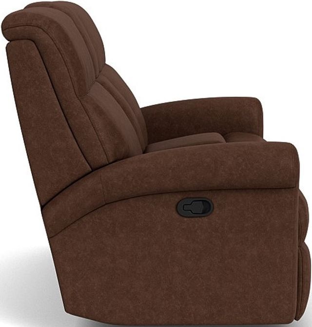 Flexsteel® Davis Molasses Reclining Loveseat with Console-2