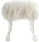 A & B Home Mongolian Chrome/White Fur Bench-2
