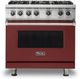 Viking® 5 Series 36" Reduction Red Pro Style Natural Gas Range-0