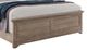 American Woodcrafters Meadowbrook Sand Queen Arched Panel Bed-2