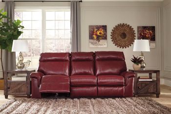 Signature Design by Ashley® Duvic Power Reclining Sofa with Adjustable Headrest-0