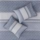 Olliix by Madison Park Bennett 4 Piece Reversible Jacquard Navy Full/Queen Coverlet Set-4