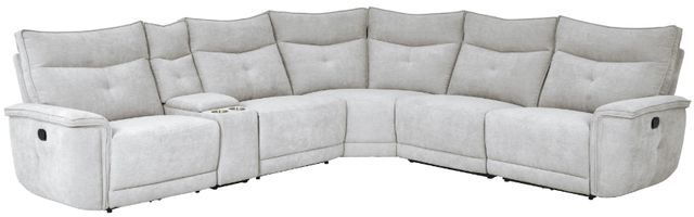 Homelegance® Tesoro 6-Piece Mist Gray 119" Modular Manual Reclining Sectional-0