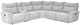 Homelegance® Tesoro 6-Piece Mist Gray 119" Modular Manual Reclining Sectional-0