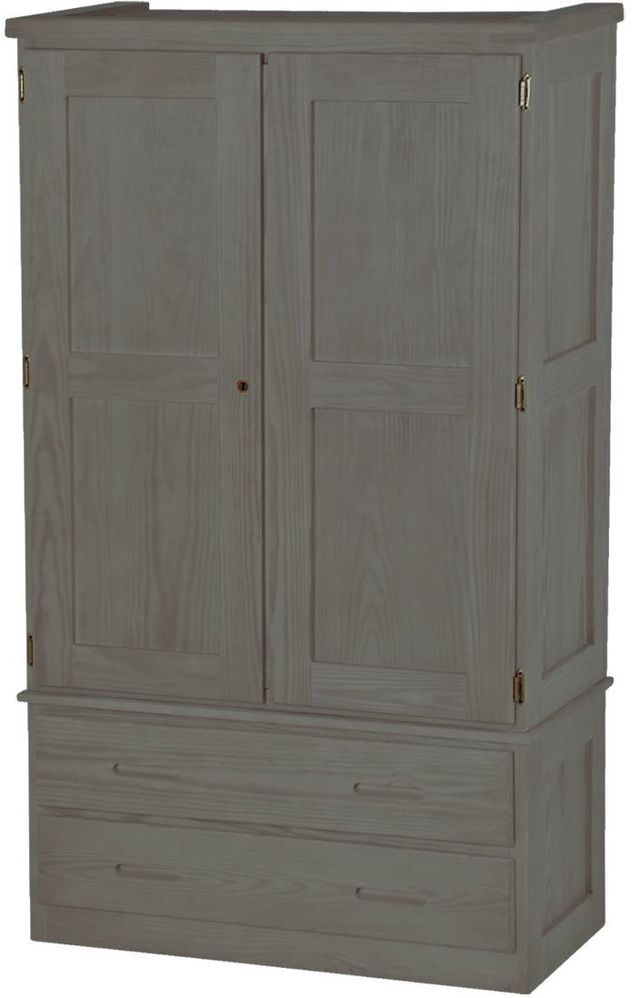 Crate Designs™ Furniture Graphite Shelf And Hanging Rod Armoire-0