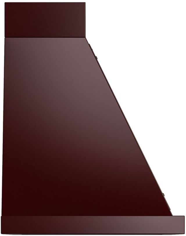 Ilve® Nostalgie II Noblesse 30" Burgundy Wall Mounted Range Hood with Burnished Trim-2
