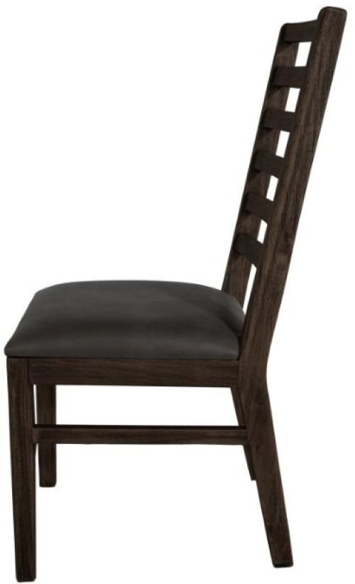International Furniture Direct Balam Stained Dark Dining Side Chair-3