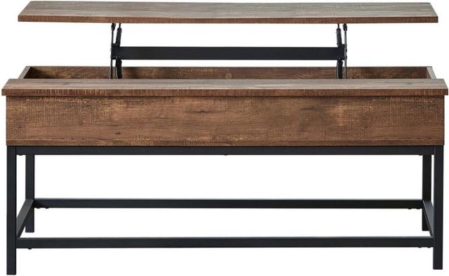 Coaster® Byers Brown Oak Lift Top Coffee Table with Sandy Black Base-0