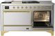 Ilve® Majestic III 60'' Stainless Steel Pro Style Dual Fuel Natural Gas Range with Solid Door and Brass Trim-4