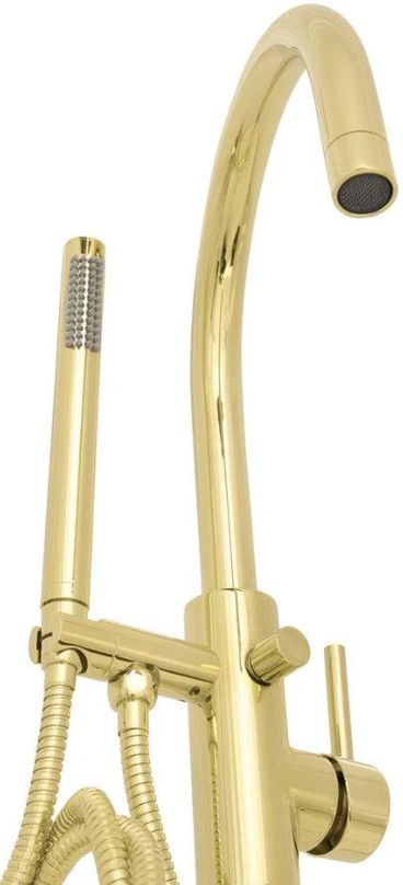 ZLINE Autograph Edition Emerald Bay Polished Gold Bath Tub Filler with Hand Shower-1