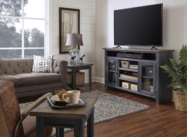 aspenhome® Eastport Drifted Black 65" Highboy Console with 2 Doors-1