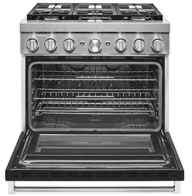 KitchenAid® 36" Imperial Black Pro Style Dual Fuel Range-1