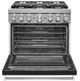 KitchenAid® 36" Imperial Black Pro Style Dual Fuel Range-1