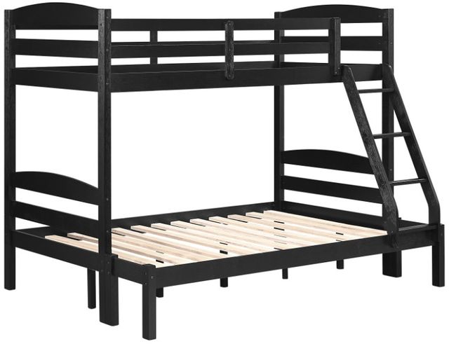 Homelegance® Lani Wire Brushed Black Twin over Full Youth Bunk Bed-3