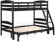 Homelegance® Lani Wire Brushed Black Twin over Full Youth Bunk Bed-3