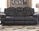 Ashley® Garristown Gray Power Reclining Sofa-1