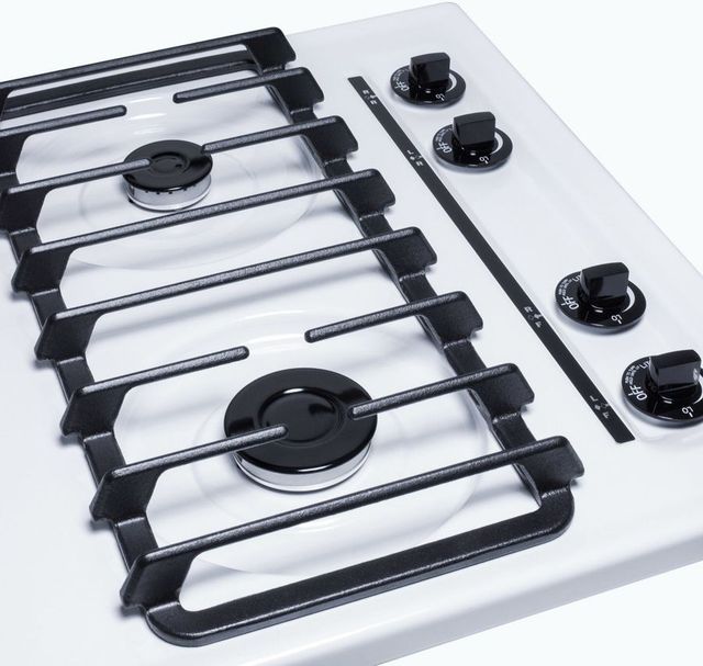Summit® 24" White Gas Cooktop-3