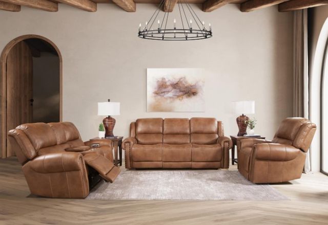 Corinthian Furniture Cordoba Cognac Power Headrest Recliner-1