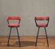 Homelegance® Appert Dark Gray/Red Swivel Pub Height Chair-1