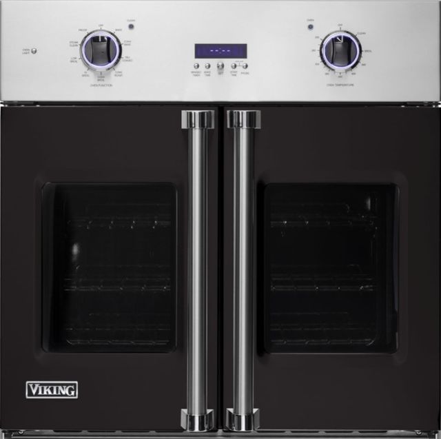 Viking® 7 Series 30" Onyx Electric Single French-Door Oven-0