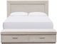 Riverside Furniture Arielle Parchment Queen Upholstered Panel Storage Bed-2