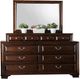Mazin Furniture Milton Brown Cherry Dresser with Jewelry Storage-1