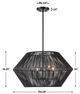 Uttermost® Suva Matte Black 4-Light Rope Pendant-2