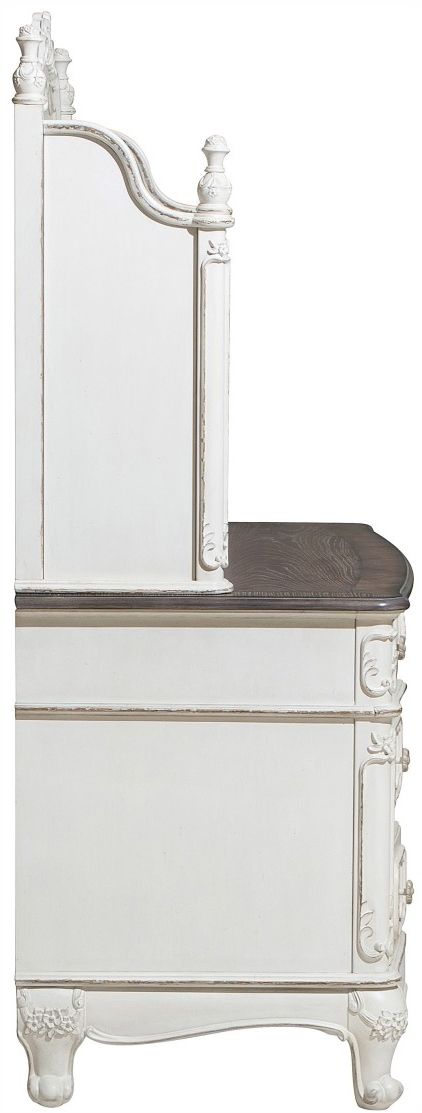 Mazin Furniture Cinderella Antique White Youth Hutch-3