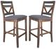 International Furniture Direct Loft Gray RC Brown/Gray Upholstered Bar Stool-2