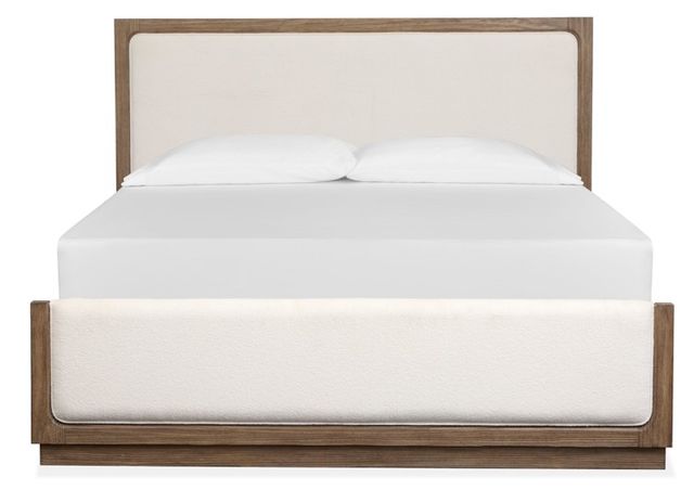 Magnussen Home® Westbourne Dark Umber/Milo Ivory California King Upholstered Panel Bed-1