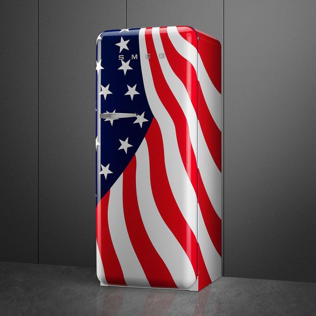 Smeg 50's Retro Style 9.9 Cu. Ft. American Flag Compact Refrigerator-1