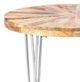 A & B Home Tacoma Natural Accent Table with Silver Legs -1