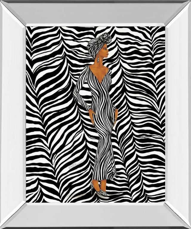 Classy Art Zebra Inspired Fashion by Dexter Griffin Mirror Framed Wall Art-0