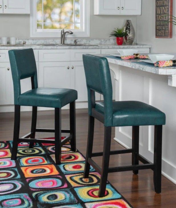 Linon Vega Blue Counter Stool-1