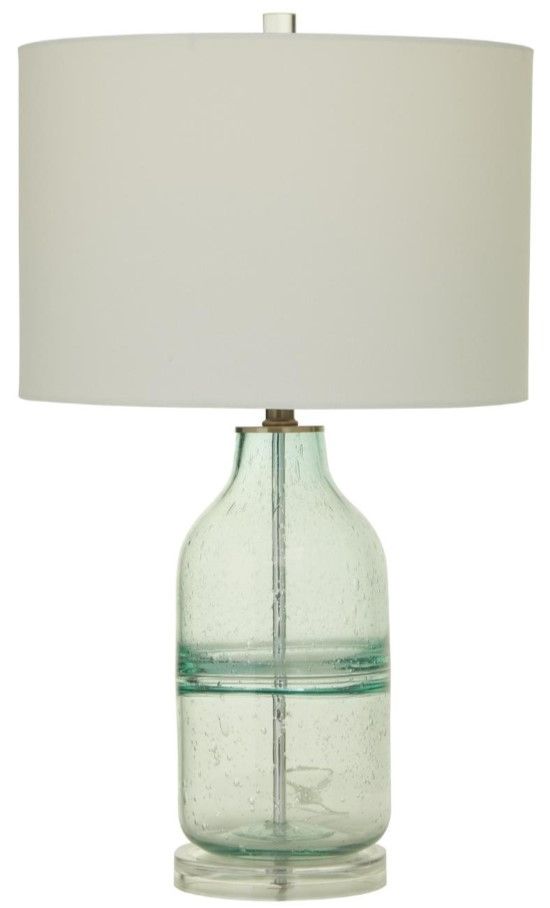 Deco Marche Teal/White 16" Table Lamp-0