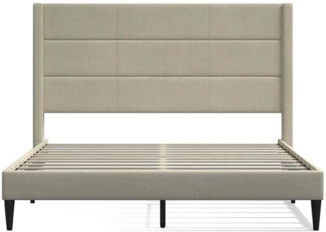 American Wholesale Furniture Tellworth Beige Queen Upholstered Bed-1