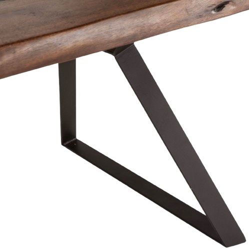 Home Trends & Design London Loft Antique Zinc/Walnut Dining Table-3