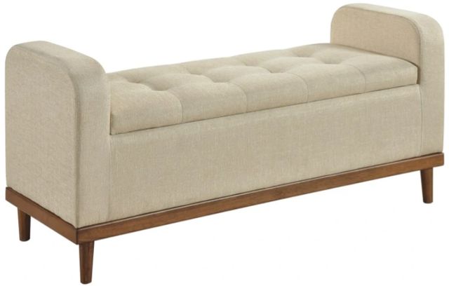 Homelegance® Brigitte Light Brown Lift Top Storage Bench-0