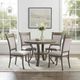 Powell® Franklin Gray Dining Table with Pewter Frame-1