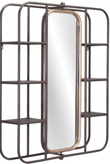 Zuo® Modern Alice Gray Mirror Shelf-1
