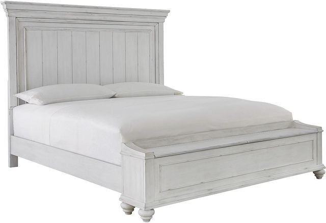 Benchcraft® Kanwyn 5-Piece Whitewash Queen Panel Bed Set-2